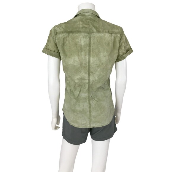 Frank & Eileen Women Billy Jean Shirt sz S Crinkle Button Up Casual Quiet Luxury - Picture 7 of 15